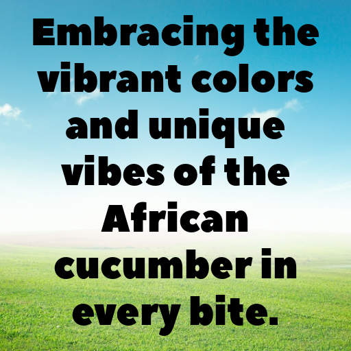 African Cucumber Captions Photo For Instagram In [2025]-GiLztH
