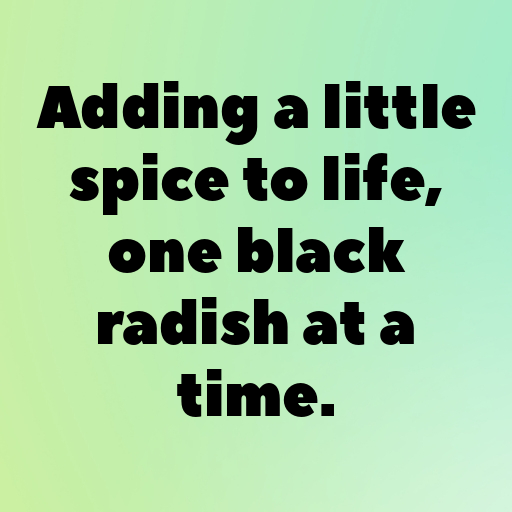 Black Radish Captions Photo For Instagram In [2025]-OgcOju