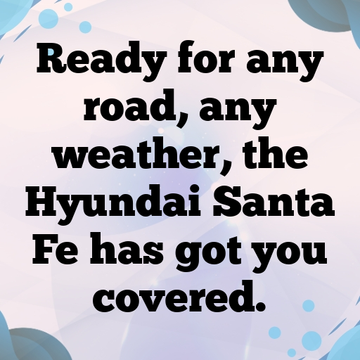 Hyundai Santa Fe Captions Image for Instagram In (2025)-EeZAuw