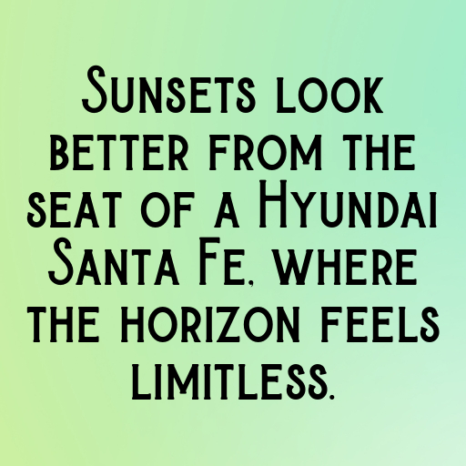 Hyundai Santa Fe Captions Photo for Instagram In (2025)-19rK83