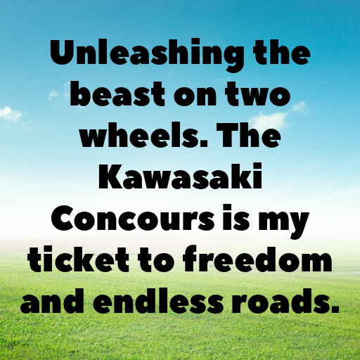 Kawasaki Concours Captions Image for Instagram In (2025)-2bfUPc