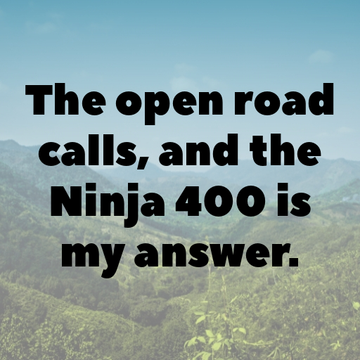 Kawasaki Ninja 400 Captions Image for Instagram In (2025)-e9XRgv