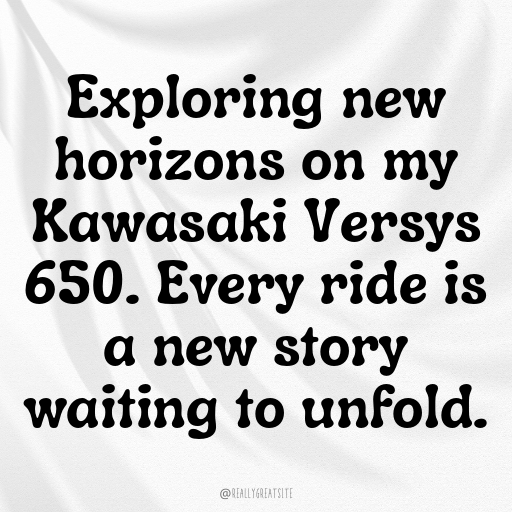 Kawasaki Versys 650 Captions Image for Instagram In [2025]-C8FuDV