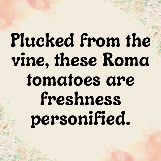 156+ Roma Tomato Captions For Instagram In 2025 9 Roma Tomato Captions Photo For Instagram In 2025-OX1vEh