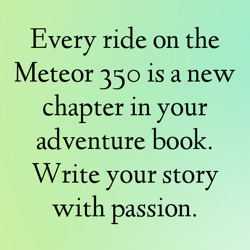 Royal Enfield Meteor 350 Captions Image for Instagram In [2025]-A0MLO5